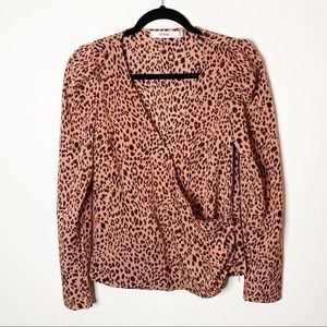 Justfab Cheetah Pink & Black Top SZ XS